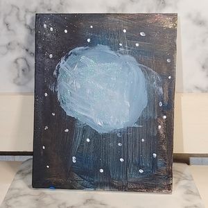 Glitter Moon Canvas Art